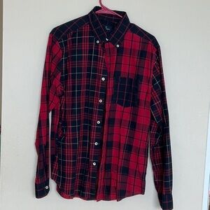 American Eagle Outfitters Red and Black Checkered Shirt